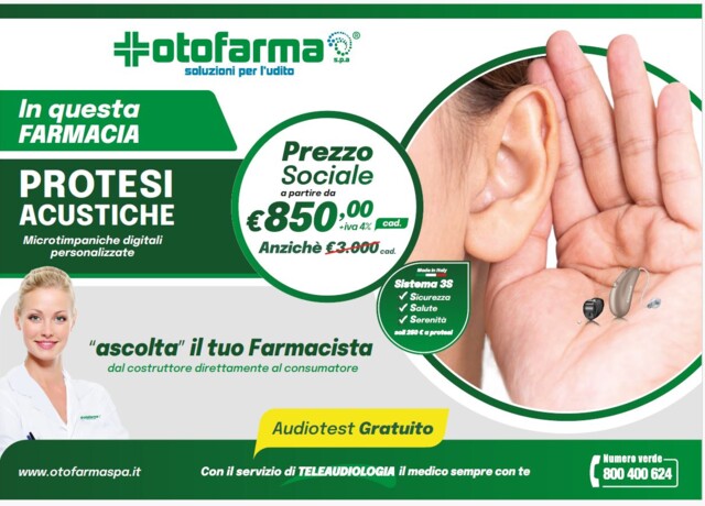 17/09 - Controllo gratuito dell'Udito
